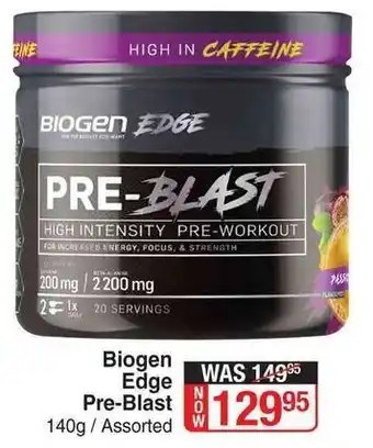 Dis-Chem Biogen Edge Pre-Blast 140g offer