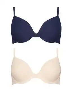 Woolworths Padded Underwire Plunge T-shirt Bras 2 Pack offer