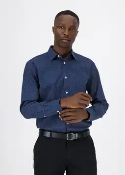Woolworths Regular Fit Navy Print Shirt offer