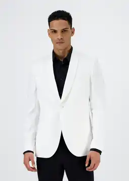 Woolworths Cream Slim Fit Stretch Viscose Blend Suit Jacket offer