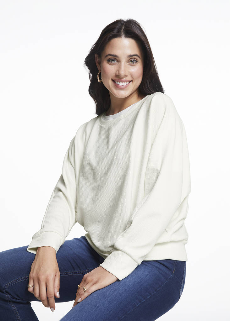 Suede Dolman Sweatshirt