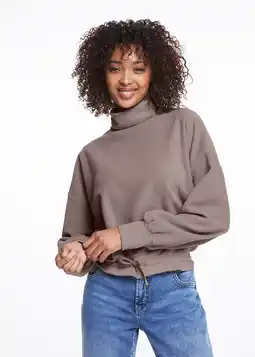 Woolworths Drawstring Hem Poloneck Fleece Sweatshirt offer