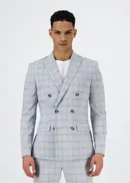 Woolworths Check Skinny Fit Double Breasted Suit Jacket offer
