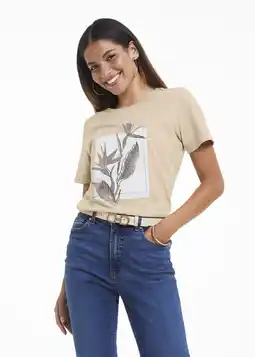 Woolworths Strelitzia Foil Print Cotton T-shirt offer