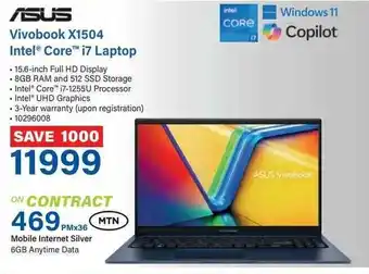 Incredible Connection ASUS Vivobook X1504 Intel Core i7 Laptop offer