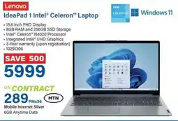 Incredible Connection Lenovo IdeaPad 1 Intel Celeron Laptop offer