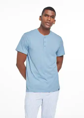 Woolworths Slub Cotton Henley Sleep T-shirt offer