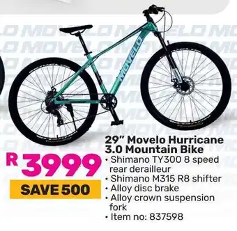 Game 29" Movelo Hurricane 3.0 Mountain Bike offer