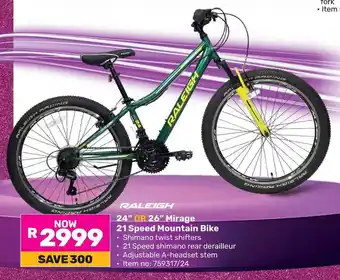 Game 24" OR 26" Mirage 21 Speed Mountain Bike offer