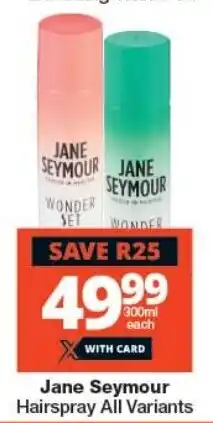 Checkers Jane Seymour Hairspray All Variants offer