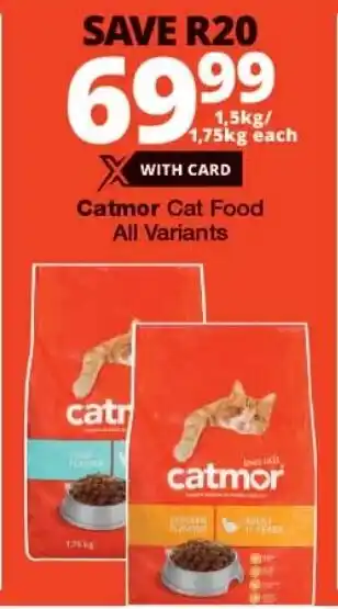 Checkers Catmor Cat Food All Variants offer