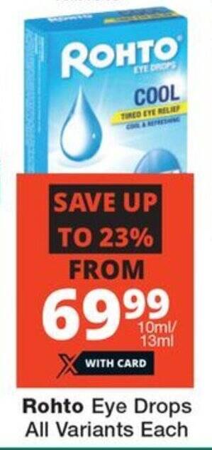 Rohto Eye Drops All Variants Each offer at Checkers Hyper