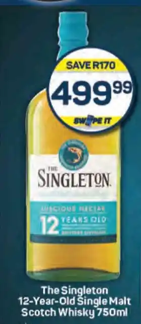 Pick n Pay The Singleton 12-Year-Old Single Malt Scotch Whisky 750ml offer
