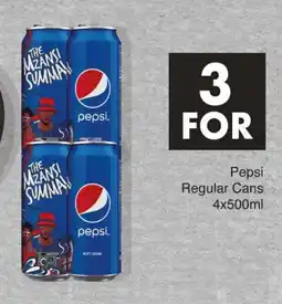 Save Hyper Pepsi Regular Cans 4x500ml offer