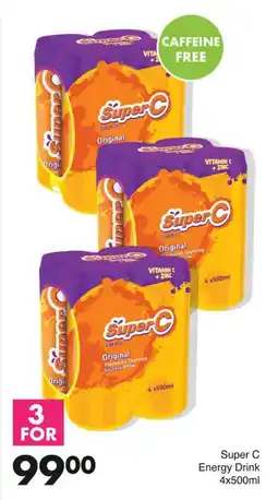 Save Hyper Super C Energy Drink 4x500ml offer