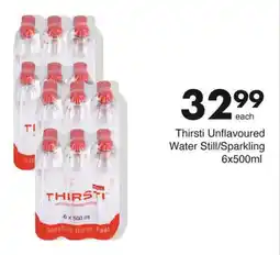 Save Hyper Thirsti Unflavoured Water Still/Sparkling 6x500ml offer