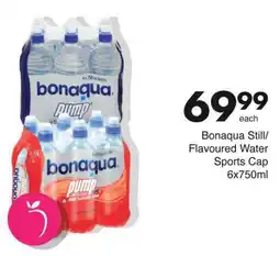 Bonaqua Still/ Flavoured Water Sports Cap 6x750ml