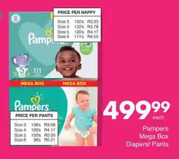 Pampers Mega Box Diapers/ Pants