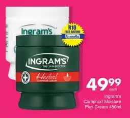 Save Hyper Ingram's Camphor/Moisture Plus Cream 450ml offer