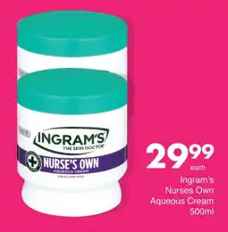 Ingram's Nurses Own Aqueous Cream 500ml