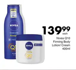 Save Hyper Nivea Q10 Firming Body Lotion/ Cream 400ml offer