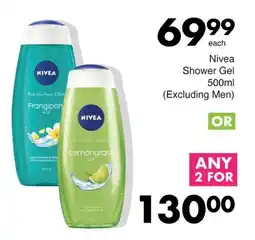 Save Hyper Nivea Shower Gel 500ml (Excluding Men) offer
