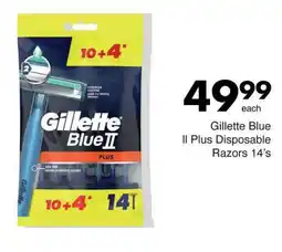 Save Hyper Gillette Blue II Plus Disposable Razors 14's offer