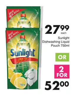 Save Hyper Sunlight Dishwashing Liquid Pouch 750ml offer