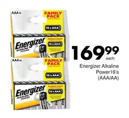 Save Hyper Energizer Alkaline Power16's (AAA/AA) offer