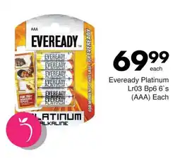 Save Hyper Eveready Platinum Lr03 Bp6 6's (AAA) Each offer
