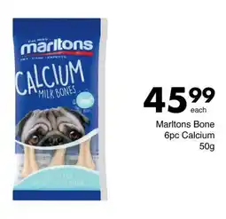 Save Hyper Marltons Bone 6pc Calcium 50g offer
