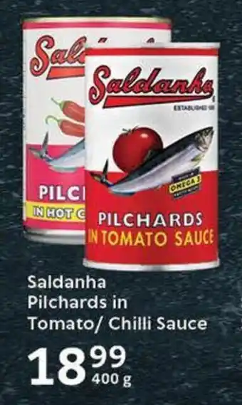 Oxford Freshmarket Saldanha Pilchards in Tomato/ Chilli Sauce offer