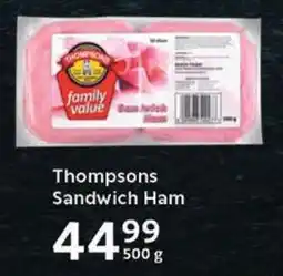 Oxford Freshmarket Thompsons Sandwich Ham offer