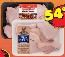 Shoprite COUNTY FAIR/ FARMBEST FRESH 5-PIECE CHICKEN BRAAI PACK per kg offer