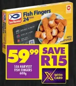 Shoprite SEA HARVEST FISH FINGERS 600g offer