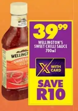Shoprite WELLINGTON'S SWEET CHILLI SAUCE 700ml offer