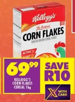 Shoprite KELLOGG'S CORN FLAKES CEREAL 1kg offer