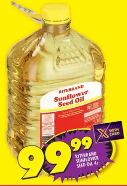 Shoprite RITEBRAND SUNFLOWER SEED OIL 4L offer