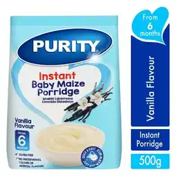 Pick n Pay Liquor Purity Instant Cream of Maize Baby's Soft Porridge Vanilla 500g from 6 Months offer
