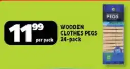 Usave WOODEN CLOTHES PEGS 24-pack offer
