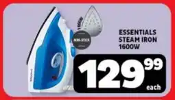 Usave ESSENTIALS STEAM IRON 1600W offer