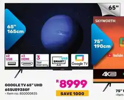 Game SKYWORTH GOOGLE TV 65" UHD 65SUE9350F offer