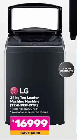 Game LG 24 kg Top Loader Washing Machine (T24H9EFHSTP) offer