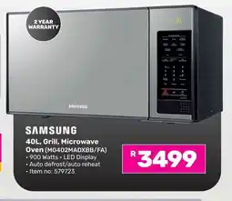 Game SAMSUNG 40L, Grill, Microwave Oven (MG402MADXBB/FA) offer