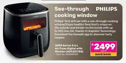 Game PHILIPS 3000 Series 5.6 L Air Fryer Digital with Window (HD9257/80) offer