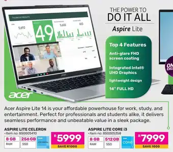 Game Acer Aspire Lite Celeron offer