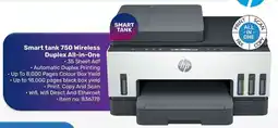 Game HP Smart tank 750 Wireless Duplex All-in-One offer