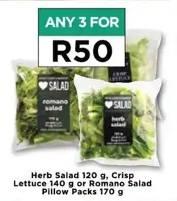 Food Lover's Market Herb Salad 120 g, Crisp Lettuce 140 g or Romano Salad Pillow Packs 170 g offer