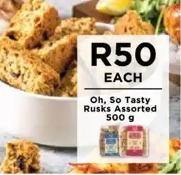 Food Lover's Market Oh, So Tasty Rusks Assorted 500g offer