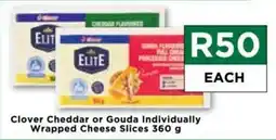 Food Lover's Market Clover Cheddar or Gouda Individually Wrapped Cheese Slices 360 g offer